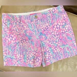 Lilly Pulitzer Pink and Blue Patterned Women's Shorts